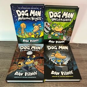 Books by Dav Pilkey Dog Man Mothering Heights Unleashed For Whom The Ball Rolls